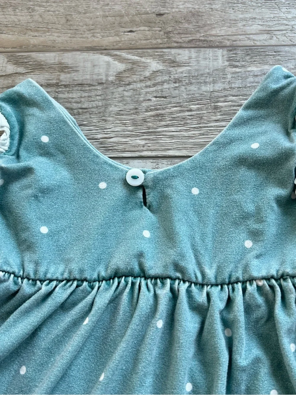 Well Dressed Wolf Teal Polka Dot Nightgown & Shorts with White Ruffle